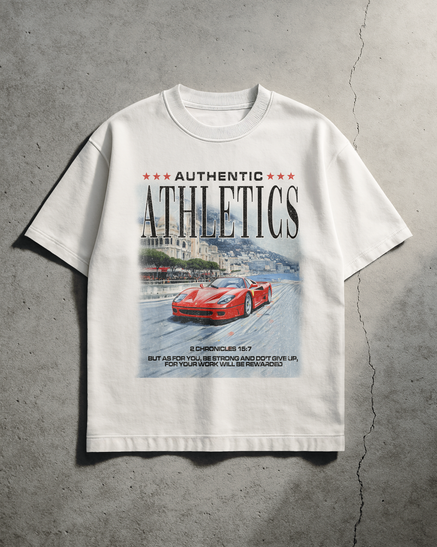 Authentic Athletics "NEVER GIVE UP" Premium T-shirt