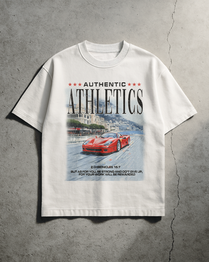 Authentic Athletics "NEVER GIVE UP" Premium T-shirt