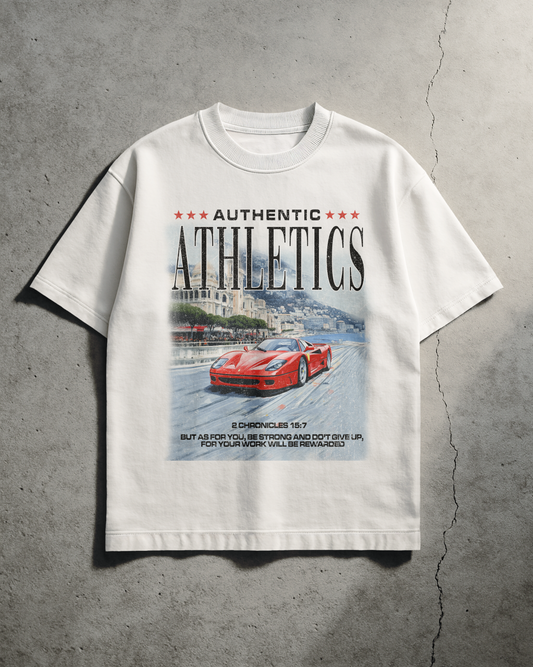 Authentic Athletics "NEVER GIVE UP" Premium T-shirt