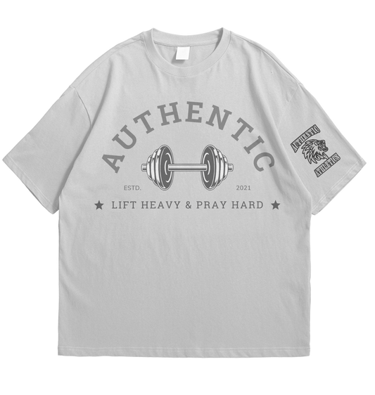 Authentilex "Lift Heavy & Pray Hard" Unisex Premium Pump Cover/T-shirt